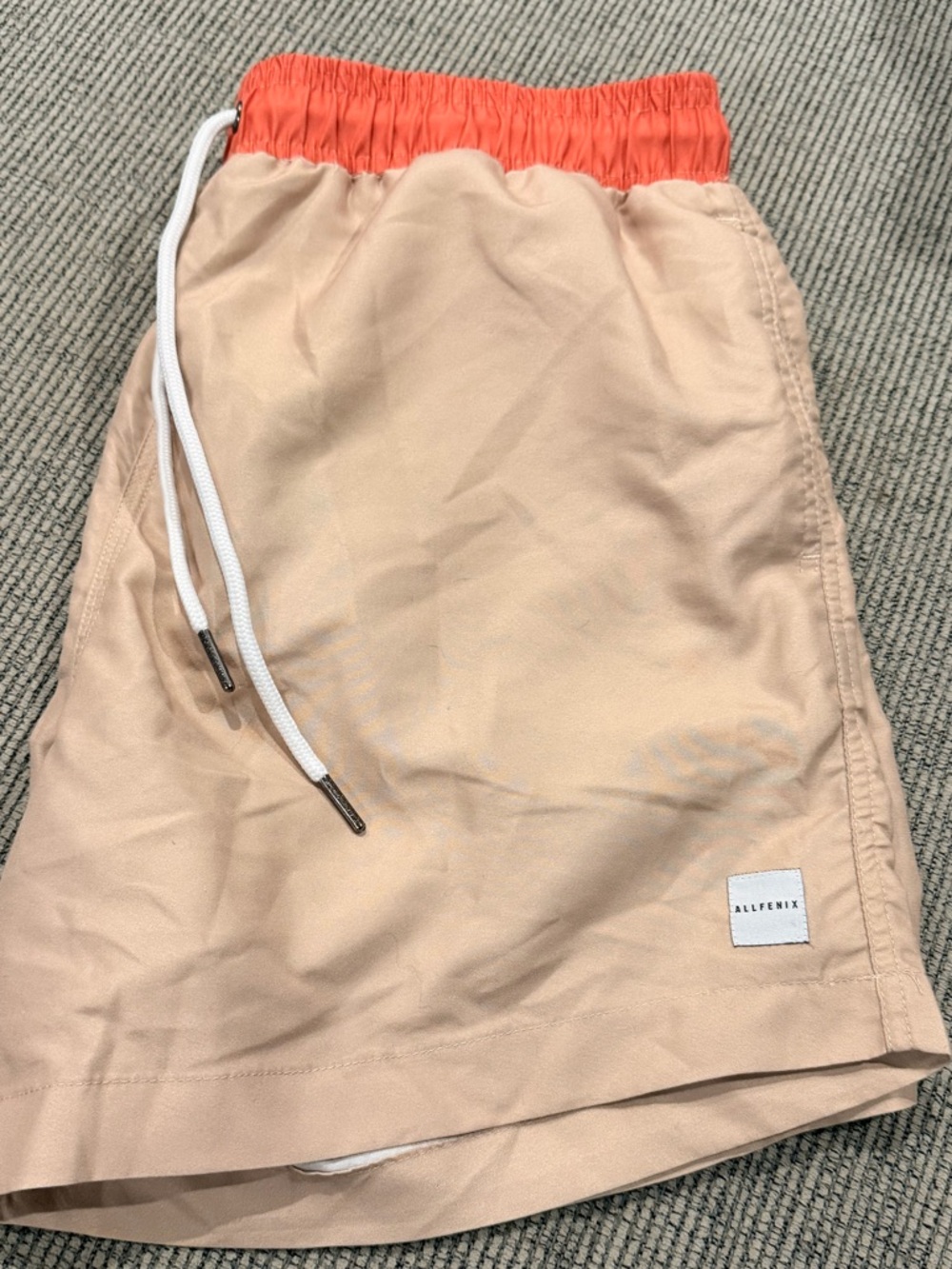 AllFenix Tan Orange Swim Shorts Drawstring Austrilian Made Boys XL